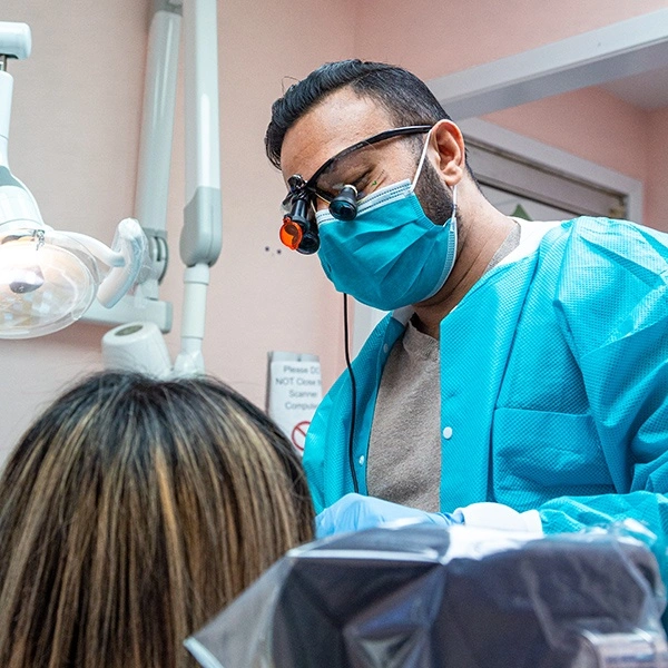 A Toms River Dentist working in a modern clinic